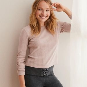 Aerie pointelle baby tee real me collection